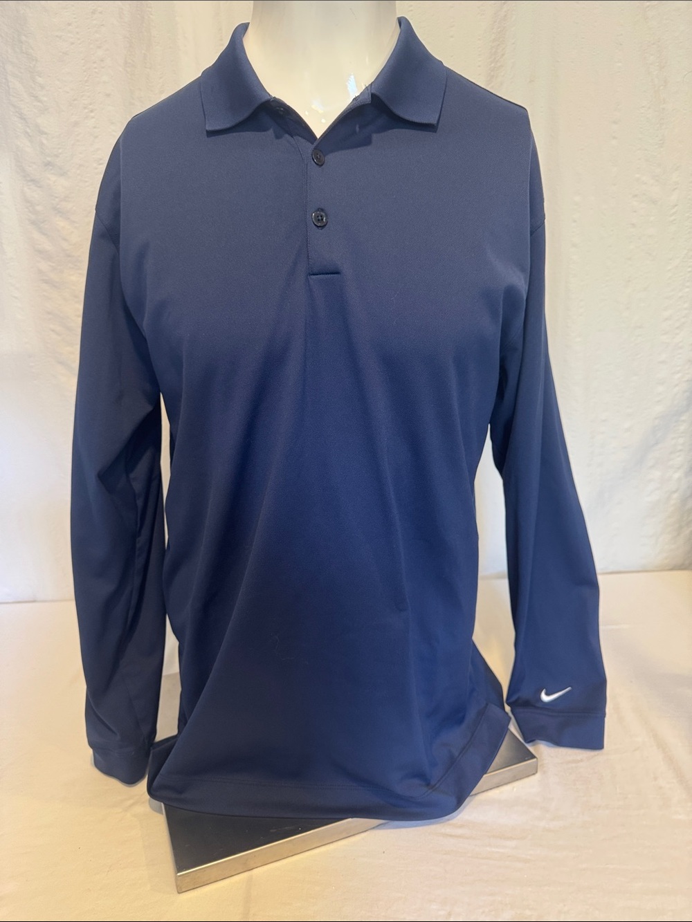 Nike Men’s Long-Sleeve Polo Shirt - Navy Blue